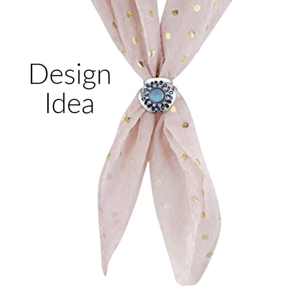 Snap Charm Scarf Holder Set of 4 for Standard Size Snaps - Picture 2 of 7